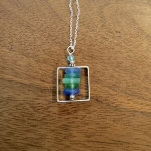 Sea glass necklace- never been worn